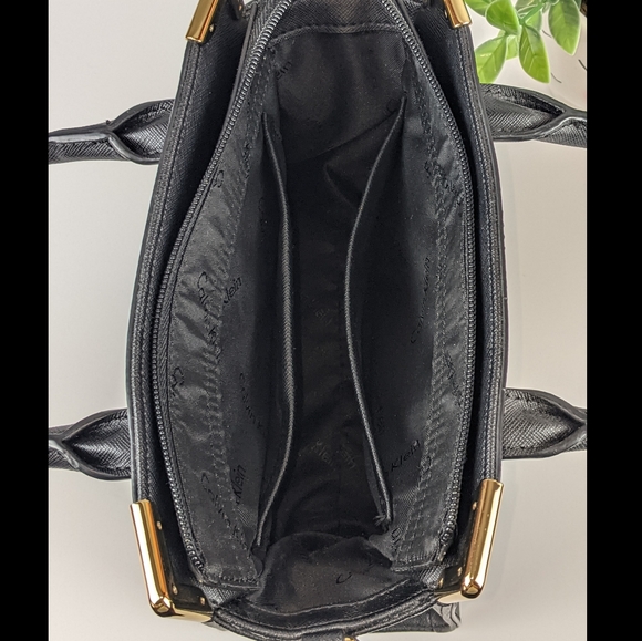 Calvin Klein Saffiano Black Square Tote w/ Detachable Shoulder Strap - Picture 10 of 16